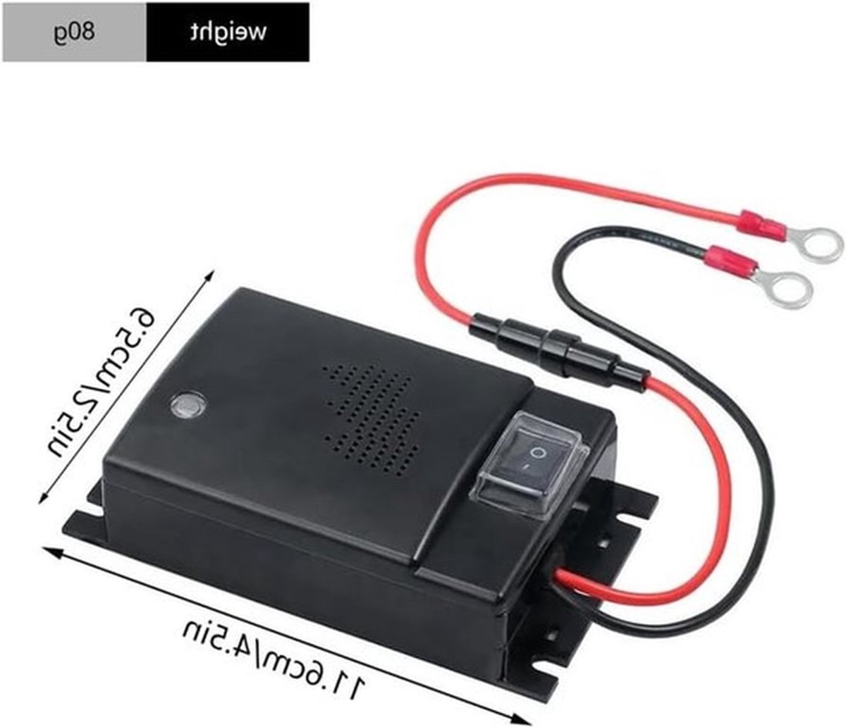 Ultrasone martenafschrikmiddelen voor auto - 2 stuks met 12 V batterijverbinding, motorcompartiment bescherming en diervriendelijk ontwerp