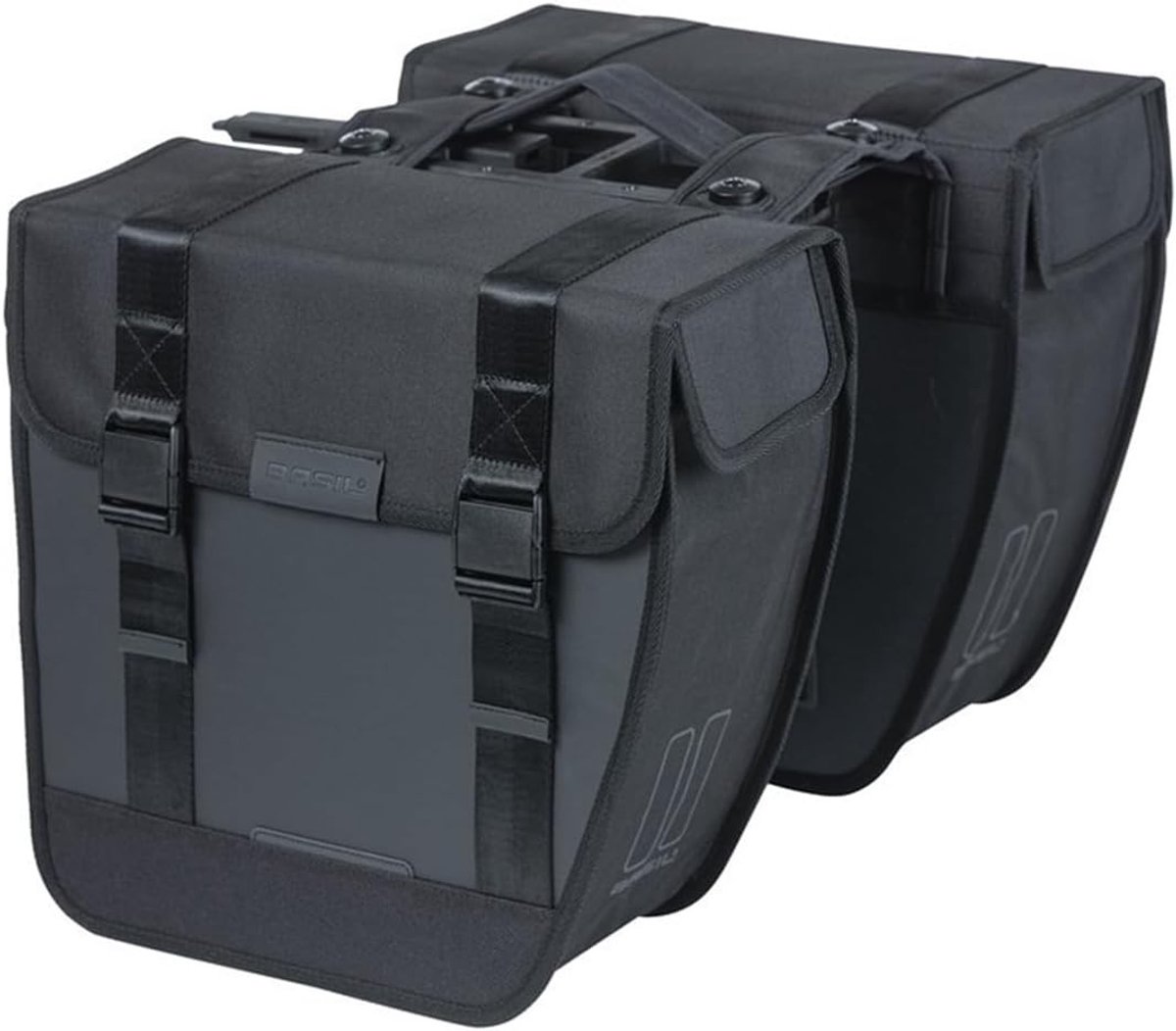 Fietstassen dubbel - Zwart - 29,5 x 13,5 x 28 cm - Waterafstotend Polyester - Voor Fietsen