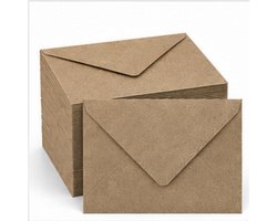 Cards & Crafts 50 Luxe enveloppen - C6 - Kraft - 162x114mm - 110 grams