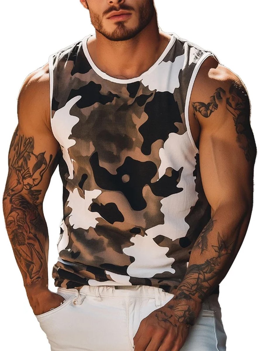 Heren Tanktop - Mouwloos - Blauw