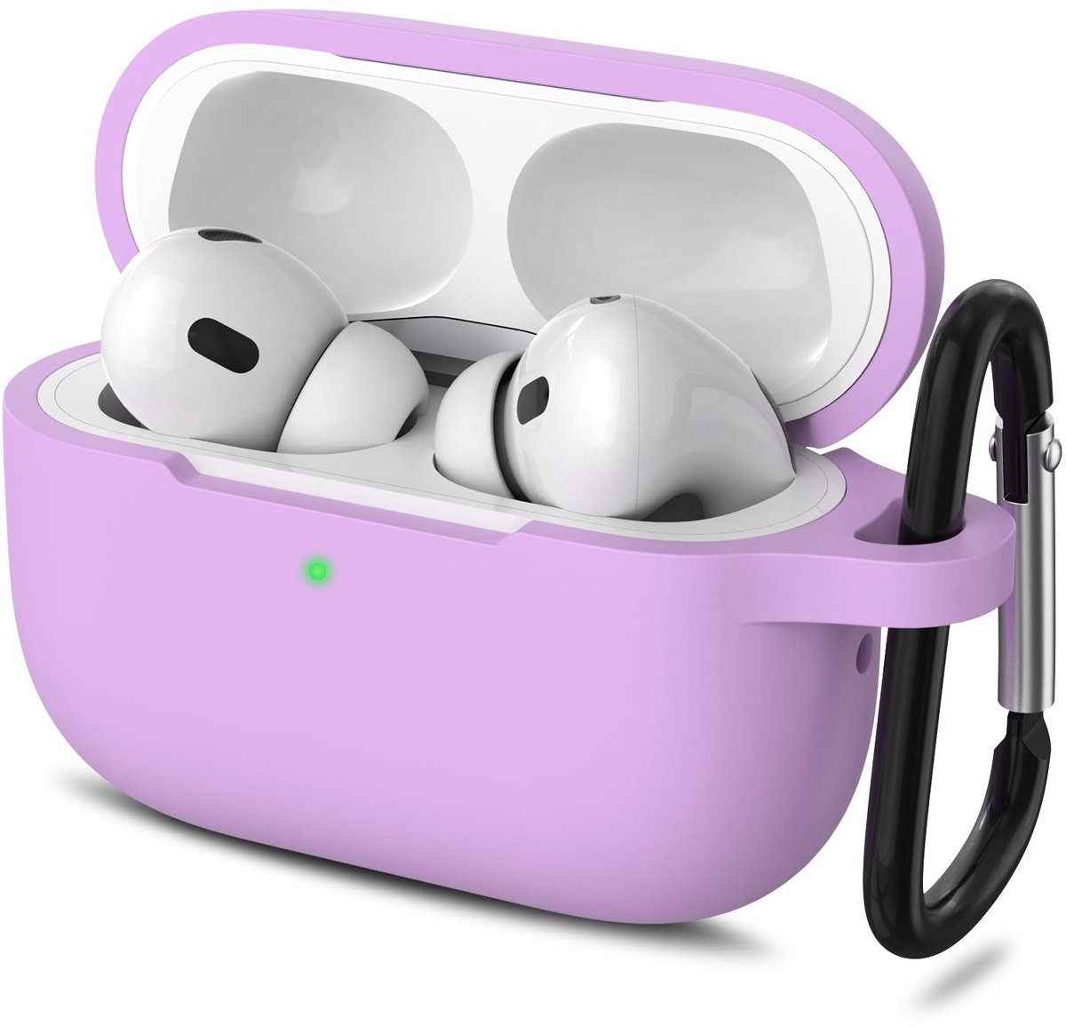 Siliconen Beschermhoes voor Airpods Pro - Stofdicht en Schokbestendig - Lichtpaars