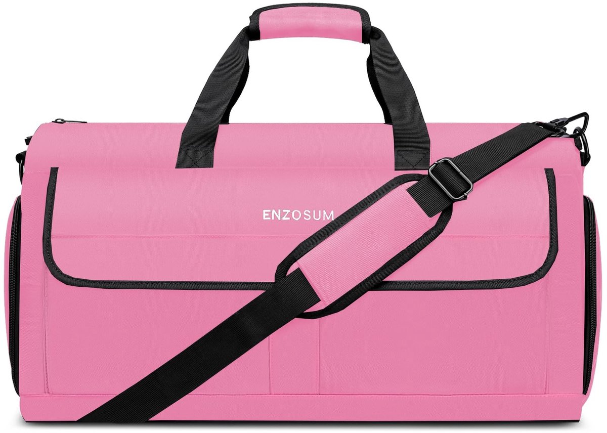 Reistas met schoenencompartiment - Vouwbaar 55L - Roze