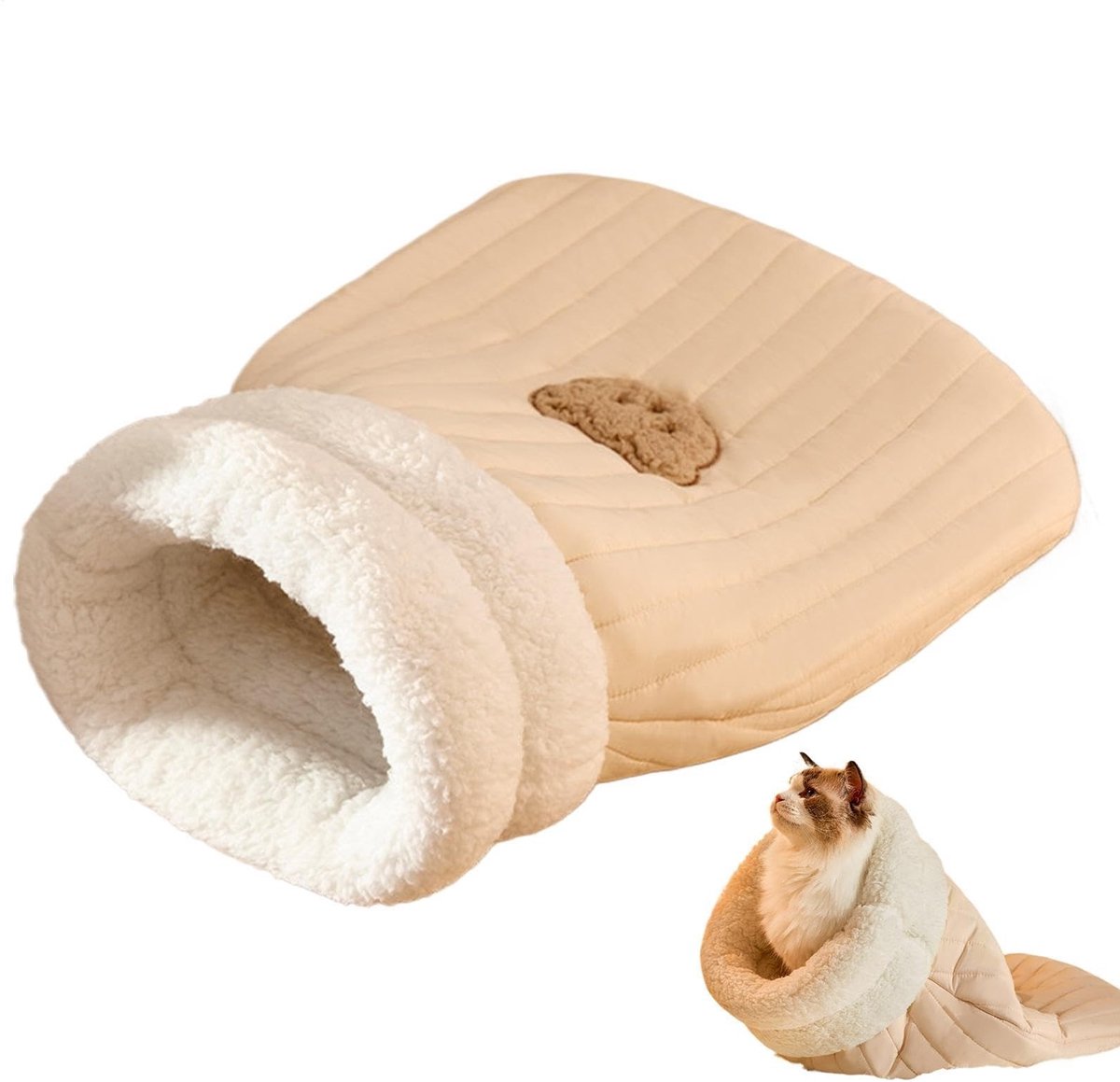 Kattenslaapzak - Gezellig met Schattig Berenpatroon