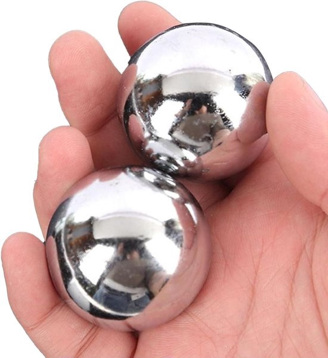 Baoding Ballen - Meditatieballen Anti-stressballen - Vingeroefeningen Ontspanning - Holle Geluidsgolven - 10.5 Centimeter Diameter - Enkel Kenmerk