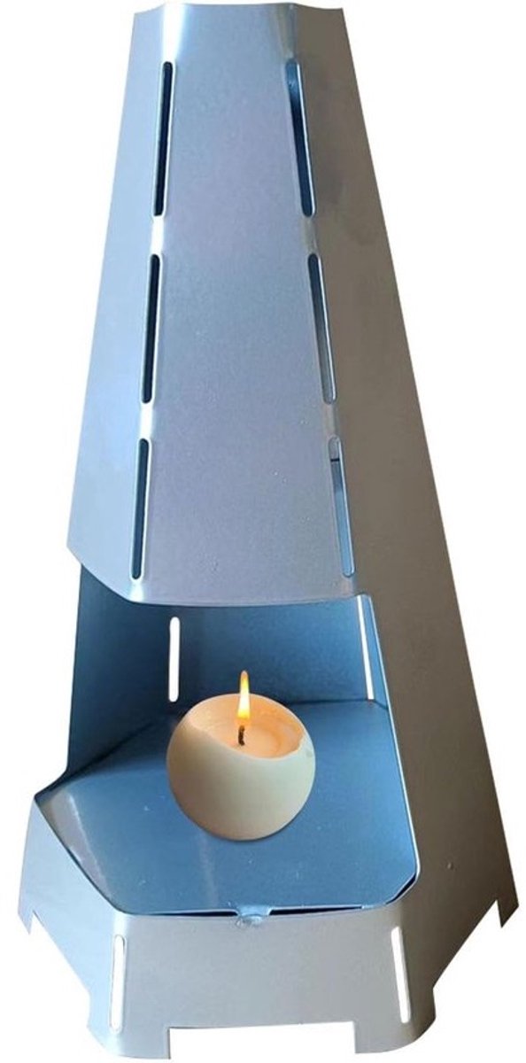 Theelicht Kaarsenkachel - Warmtehouder Decoratie - Sfeerverhogend Binnen - Dansende Lichtprojecties - 108 x 143 cm - Zwart