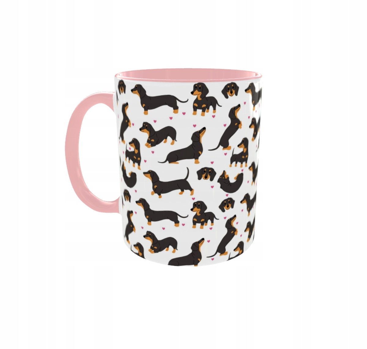 Keramische Mok 330ml - Liefde voor Dachshund Honden - Roze