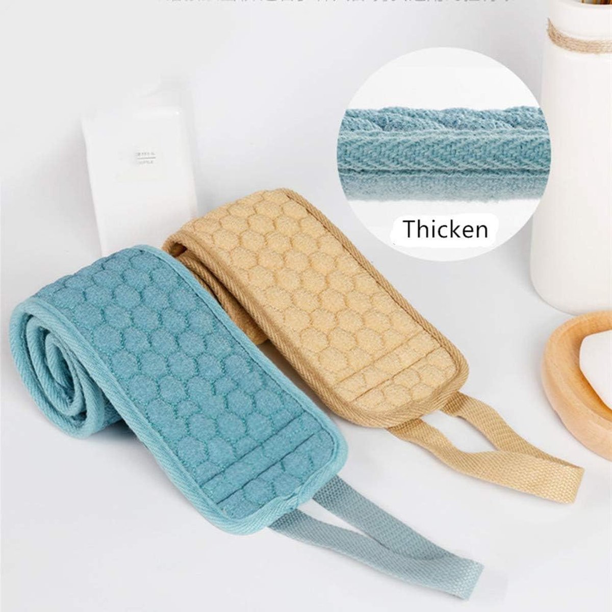 Badhanddoek Wrijven Terug Modder Lichaamsmassage Doucheverlenging Scrubber Huidreiniging Doucheborstel - ShopVlot