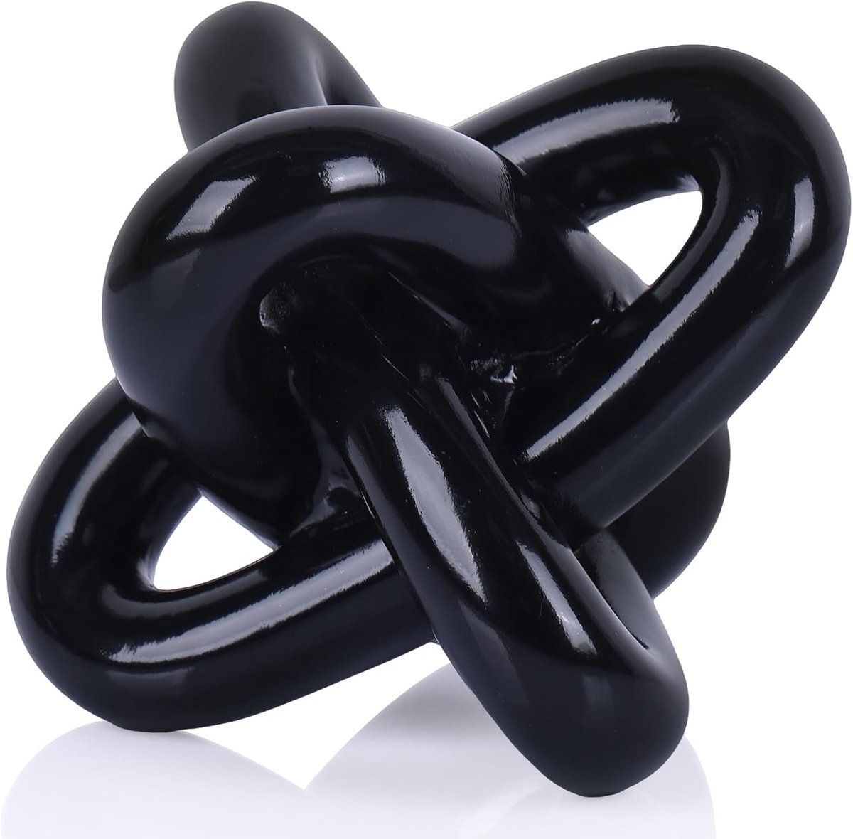 Black knot sculpture, triple knot statue, black home decor, perfect for accentuating rustic coffee tables, living room - ShopVlot