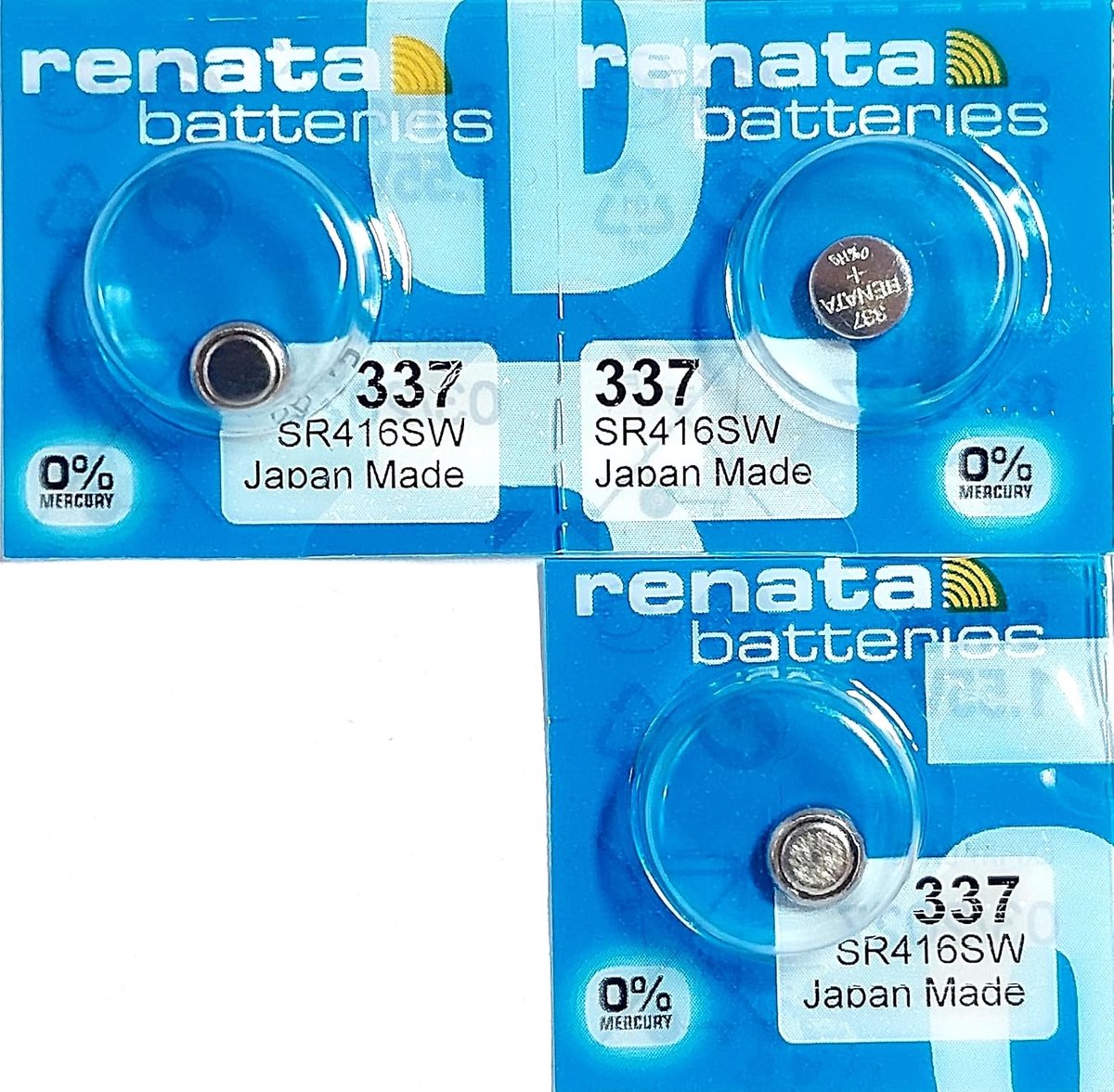 Renata single watch Battery 337, SR416SW 1.5V (3 x 337 or SR 4165 SW) - ShopVlot