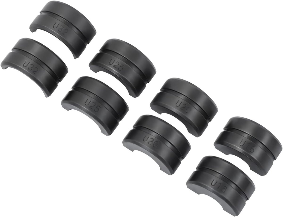 Krimpgereedschap-matrijsset, 15/18/22/28 mm, reservebekken, draadkrimptangen, krimpmatrizen van staal, koperen buizen - ShopVlot