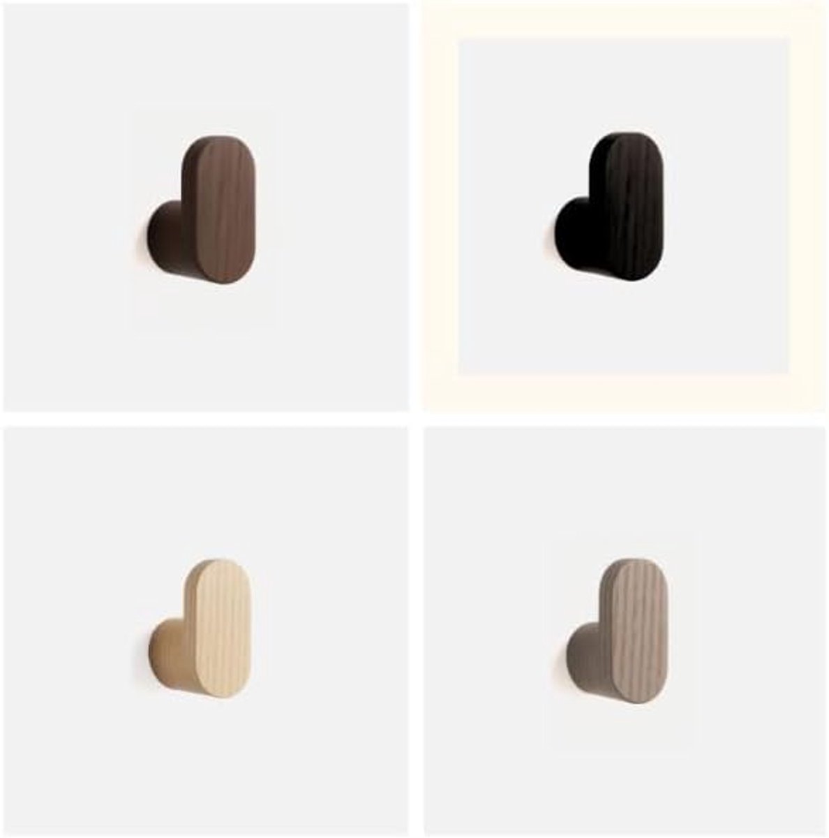 wooden coat hook black - ShopVlot