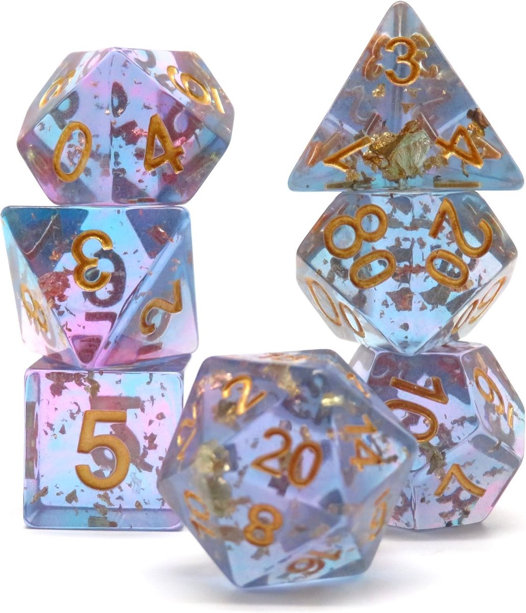 Galaxy Treasure Polyset Dice - Dungeons and Dragons - Polyhedral & RPG Dice - D&D Dice - ShopVlot