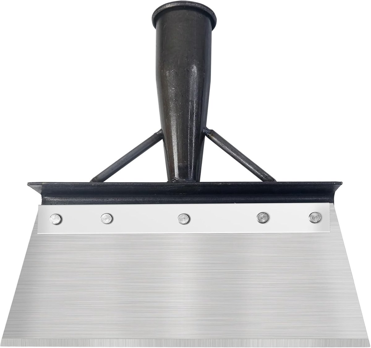 MK Stoer - Tuinschop - Roestvrij Staal - Schoonmaakschop - Onkruidmos - Platte Schop - Multifunctioneel - Geschikt voor Tuinieren - 1 Stuk - 23cm - Geen Handvat.