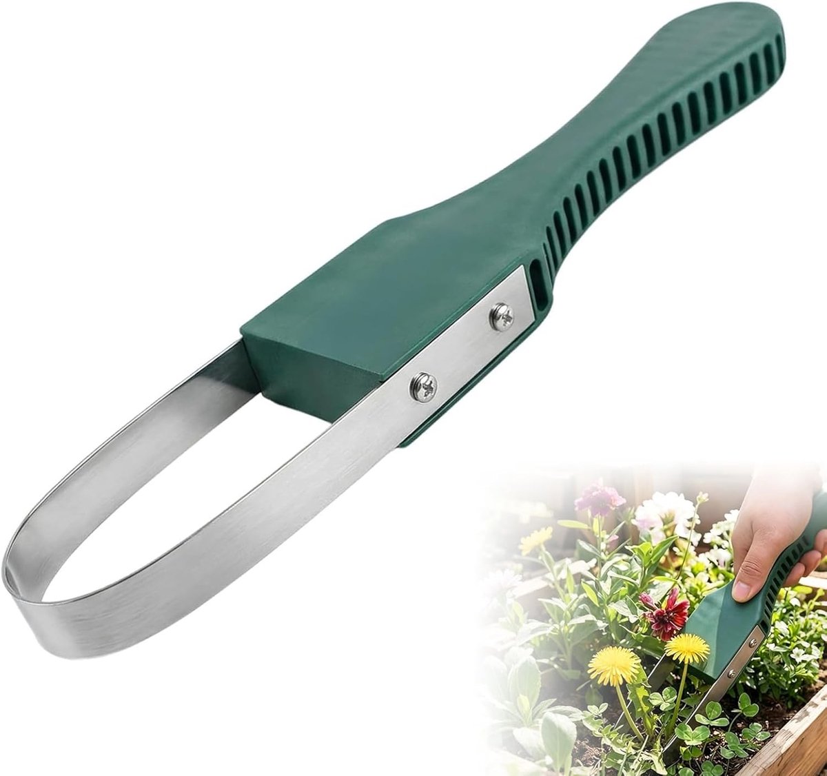 Onkruidvijst - Roestvrij Staal - 30,5 x 5,5 x 2 cm - Ergonomisch Tuingereedschap - Voor Tuinwerkzaamheden