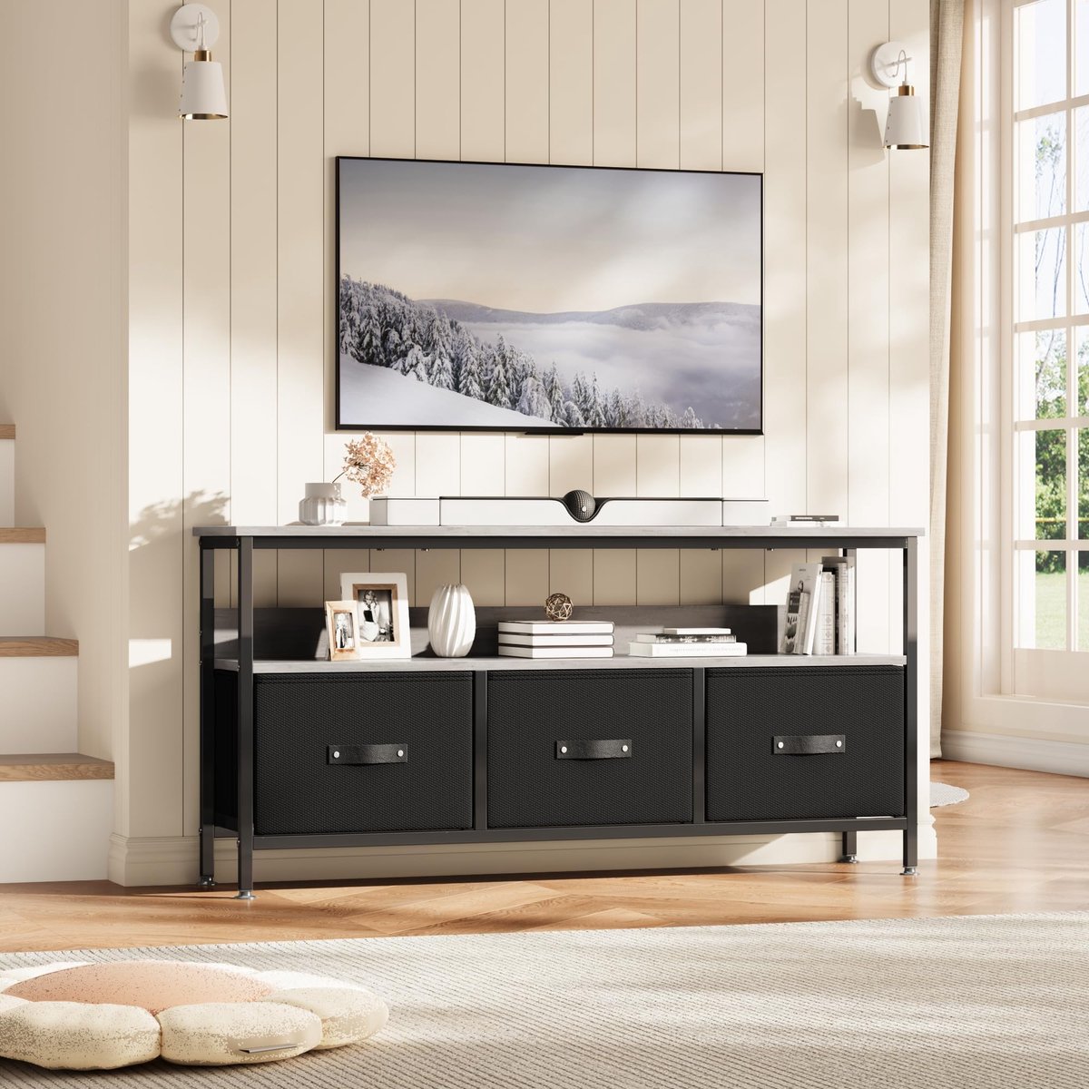 Danky - TV-Meubel - 3 Laden - Open Plank - Tot 55 Inch