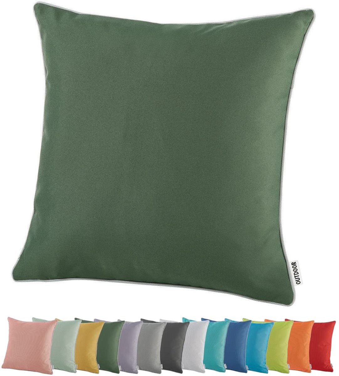 Solidchoice - Outdoor Lounge Kussen met Lotuseffect 45x45 cm Olijfgroen