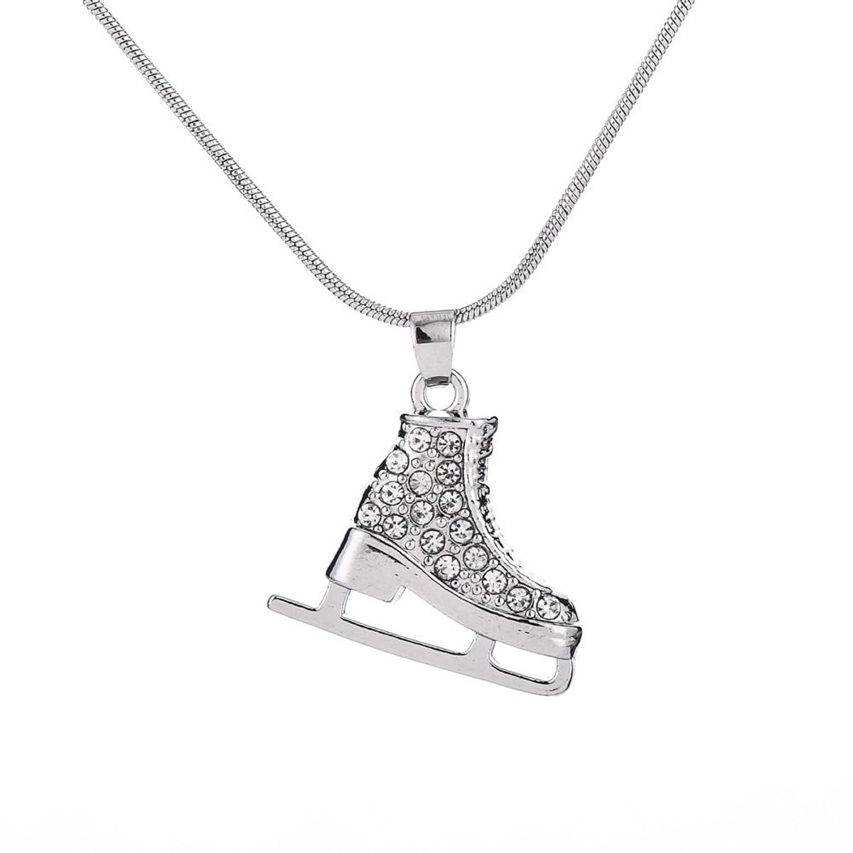 Solidchoice - Sprankelende IJsschaat Pendant Ketting voor Dames