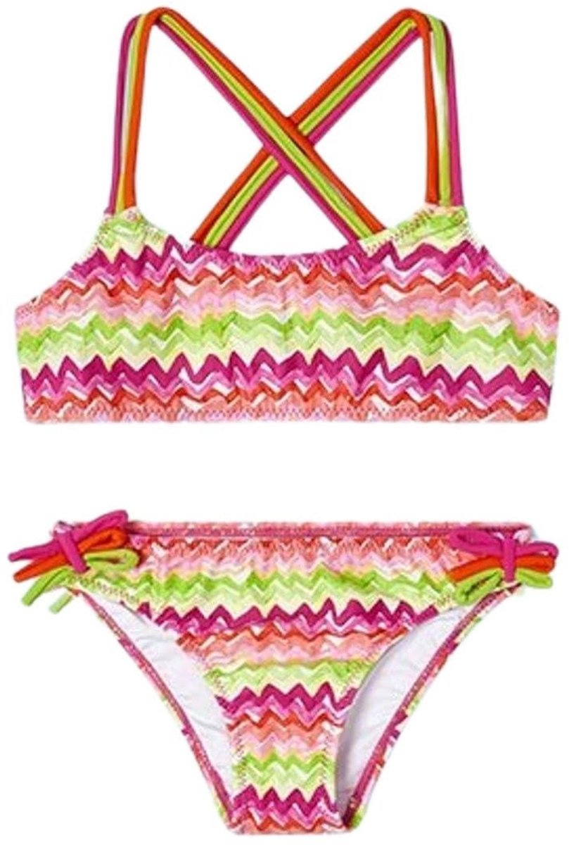 Solidchoice - Meisjesbikini van Kleurrijke Zigzagstof