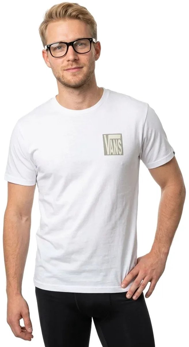 Vans Stretch Stack Crackle T-shirt Met Korte Mouwen M Man Wit