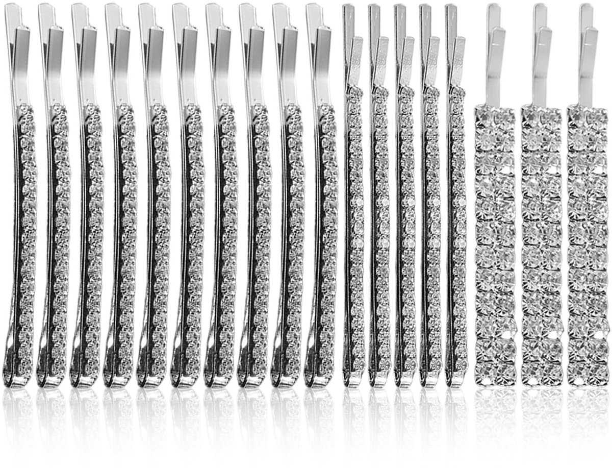 Solidchoice - Set van 18 Haarspelden met Strasssteentjes voor Dames