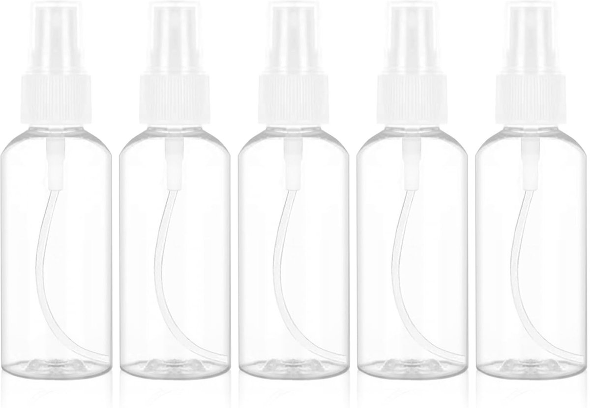 Solidchoice - Set van 5 Transparante Refill Sprayflessen 50 ml