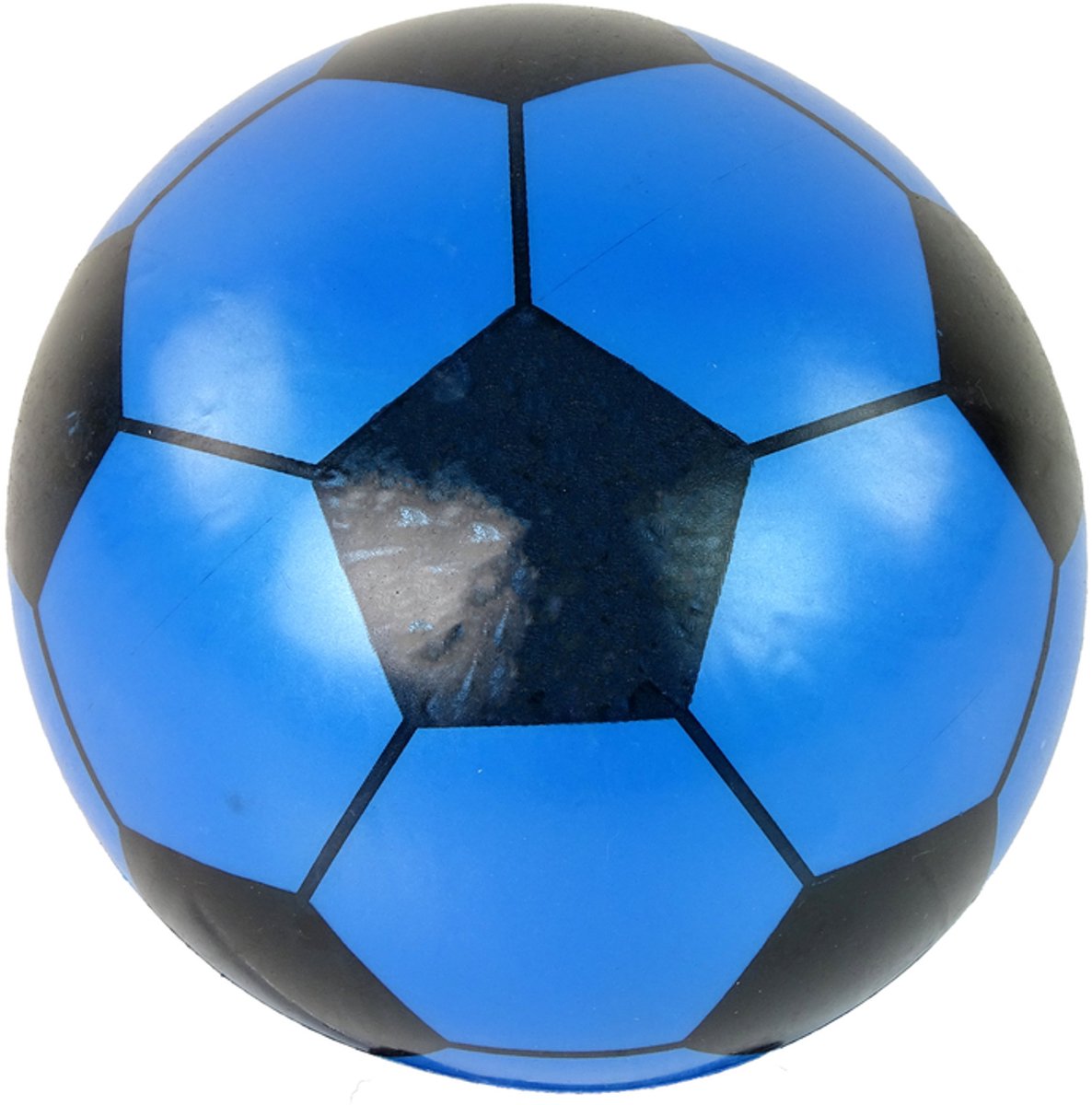 Bal Blauw Zwart Rubber Groot 23 Cm Licht