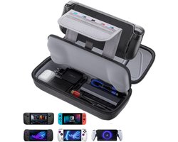 JSAUX Carrying Bag voor Steam Deck / ROG Ally / Switch 2 - Dubbele Laag - Grijs - BG0106X