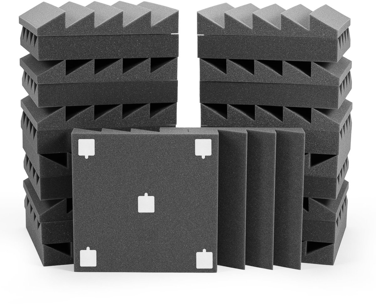 Solidchoice - Akoestische Panelen Geluidsisolatie - 24 Stuks 30x30x5 cm
