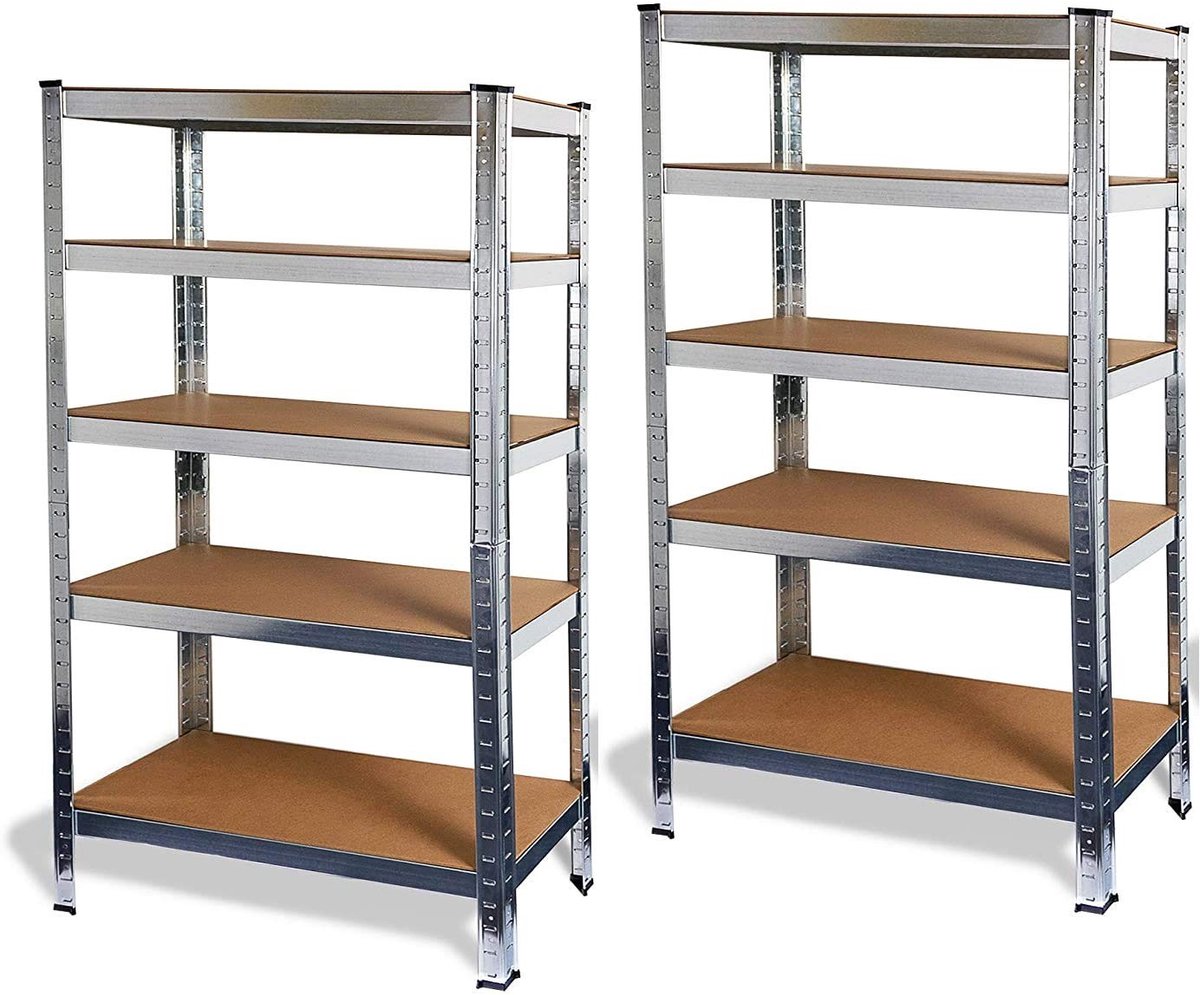 Solidchoice - Metalen Opbergrek Basti met 5 Verstelbare Planken