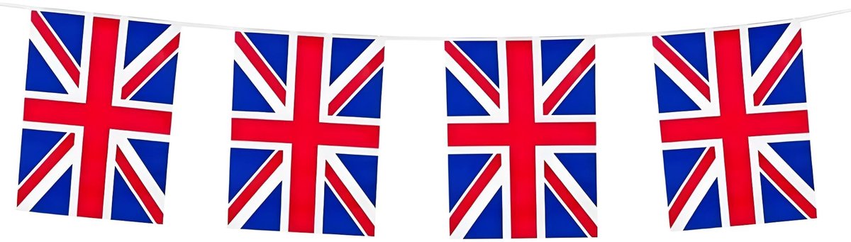 Solidchoice - Wimpelketting Union Jack voor Feestdecoratie - 10 Meter
