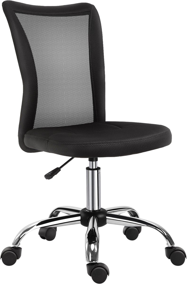 Ergonomische bureaustoel - in hoogte verstelbare - 360° draaibare - Verchroomde basis mesh coating -43 × 58 × 100 cm - zwart