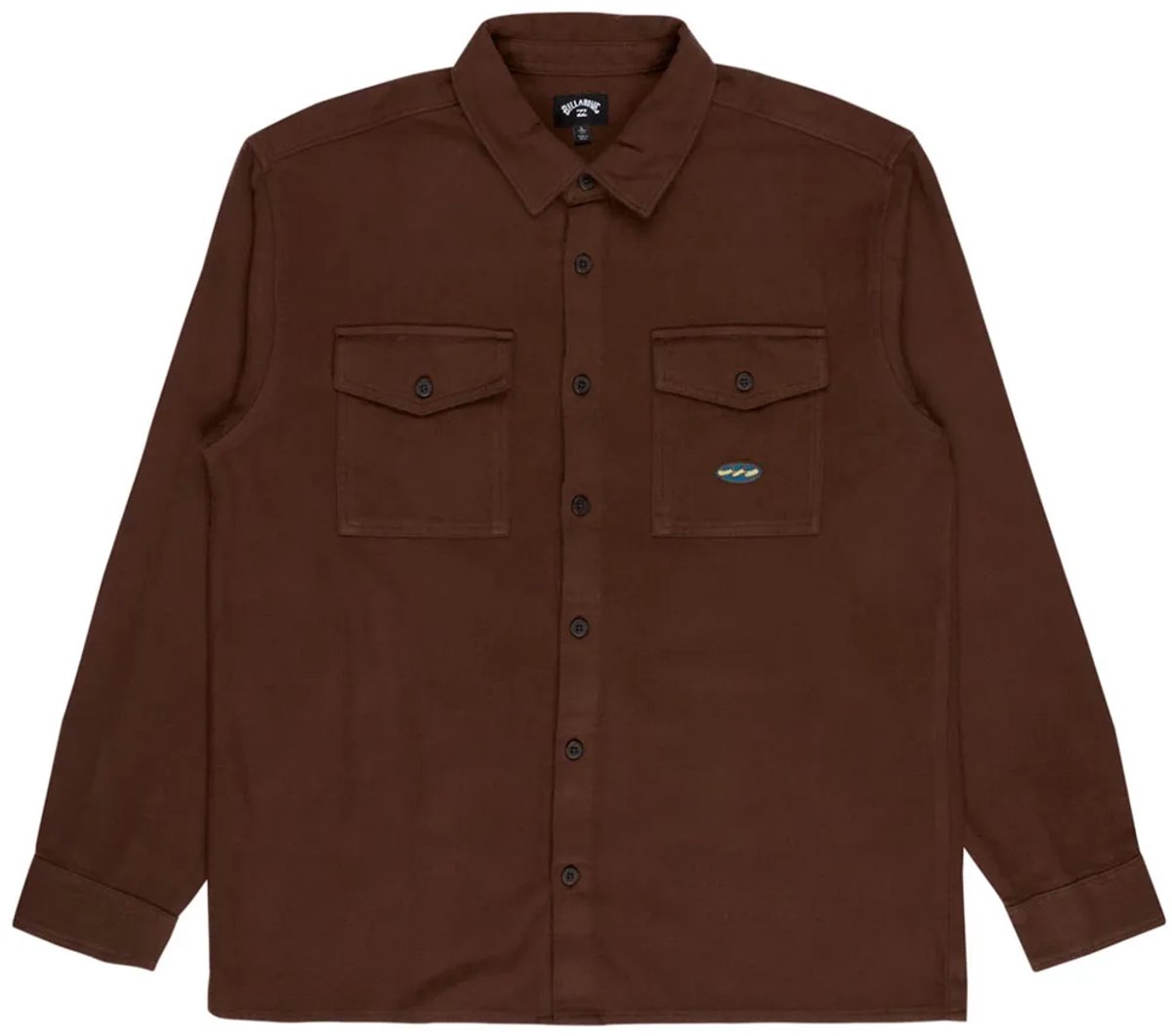 Billabong Del Mar Overhemd Met Lange Mouwen XL Man Dark Cedar