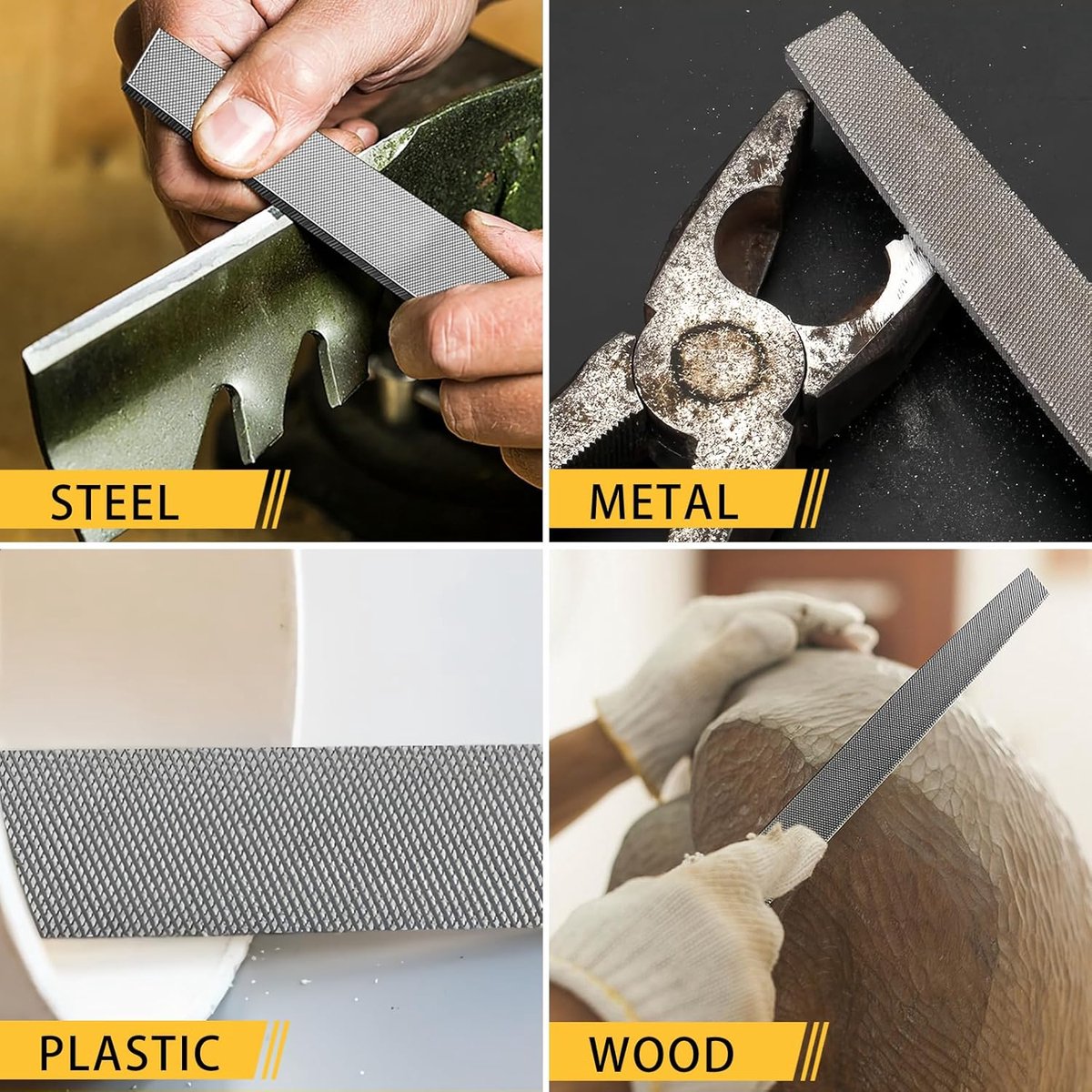 8 inch platte metalen vijl - professionele koolstofstalen vijl - gereedschapsslijper voor professionals en doe-het-zelf