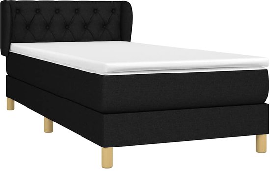 vidaXL-Boxspring-avec-matelas-tissu-noir-80x200-cm