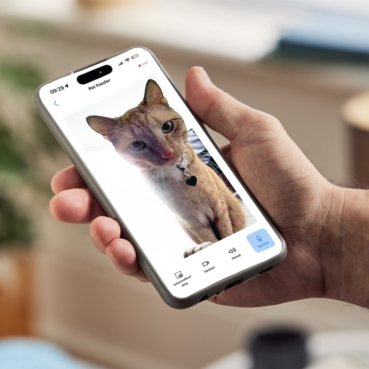 Philips Pet Series voerautomaat met camera, 4,5 liter, grijs - afbeelding 3