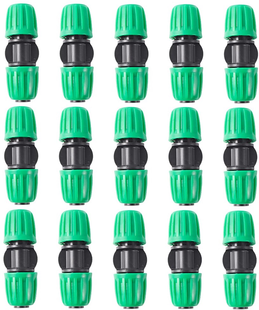 15 Pcs 1/2 Inch Vinyl Pond Irrigation Hose (1/2" ID x 0.6-0.63" OD) Quality 16mm Drip Free Fitting (Fits 13mm ID) - ShopVlot