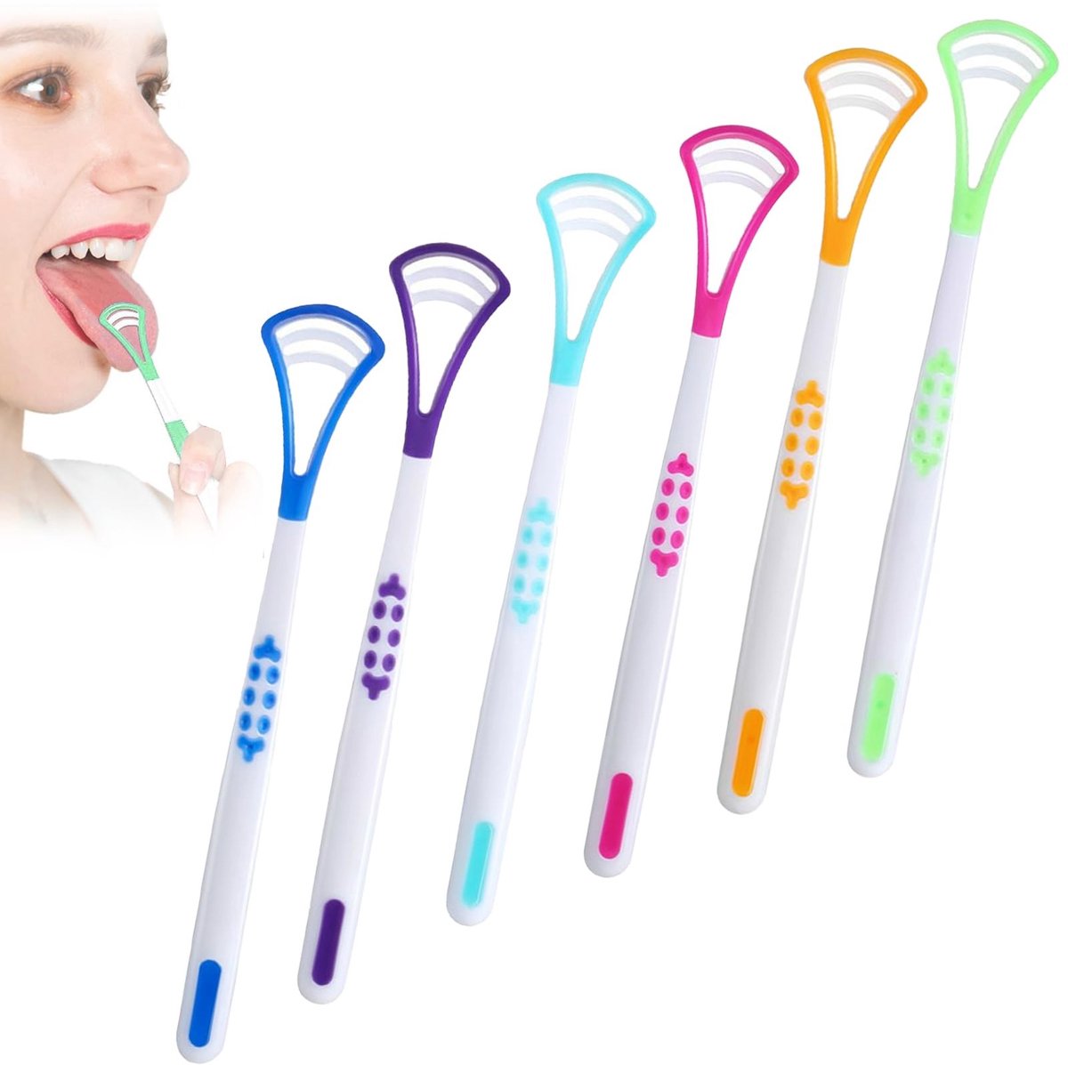 Solidchoice - Set van 6 Tongschrapers voor Optimale Mondhygiëne