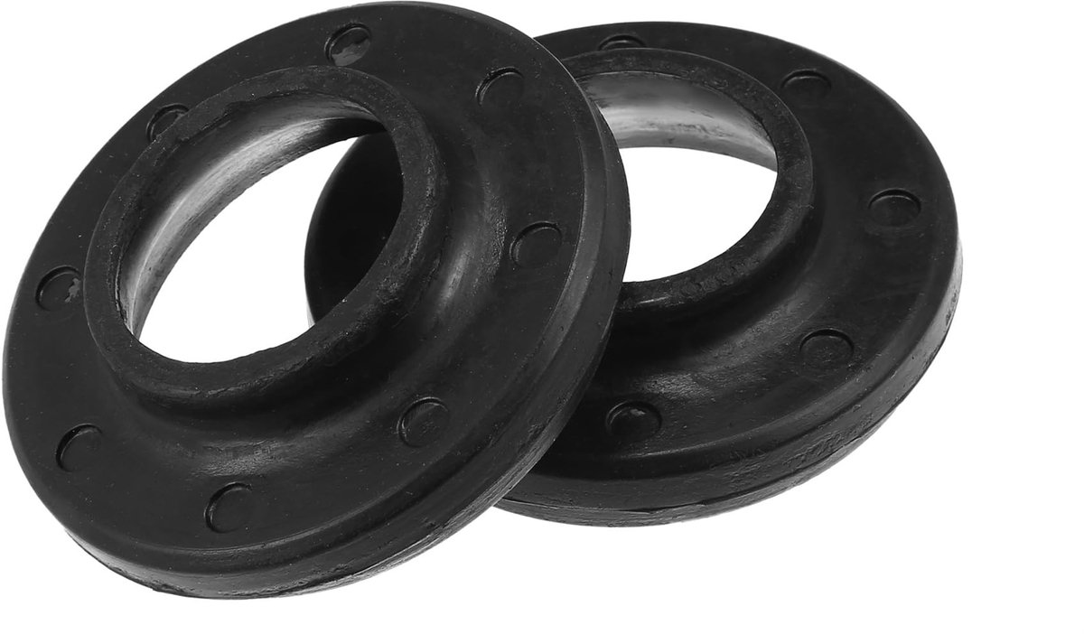 Solidchoice - 2 Stuks Voorste Bovenste Schroefveerisolatoren - Rubber Zwart