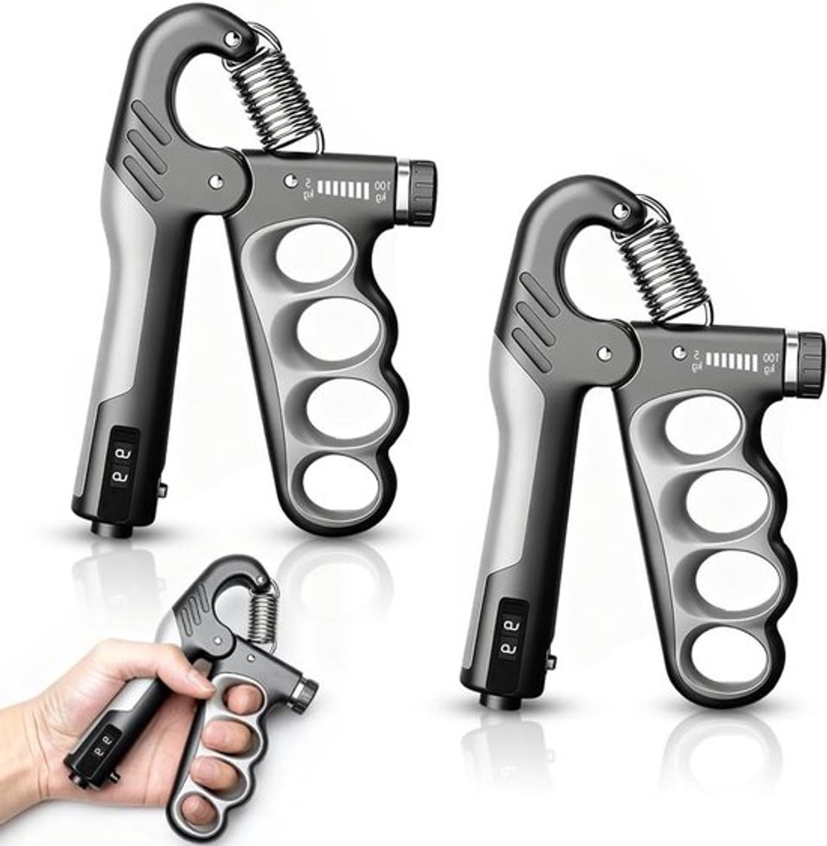 Verstelbare Handtrainer voor Gripversterking, 5-100 kg Weerstand, Ideaal voor Thuis en Sporttraining, Verbeter Kracht en Uithoudingsvermogen