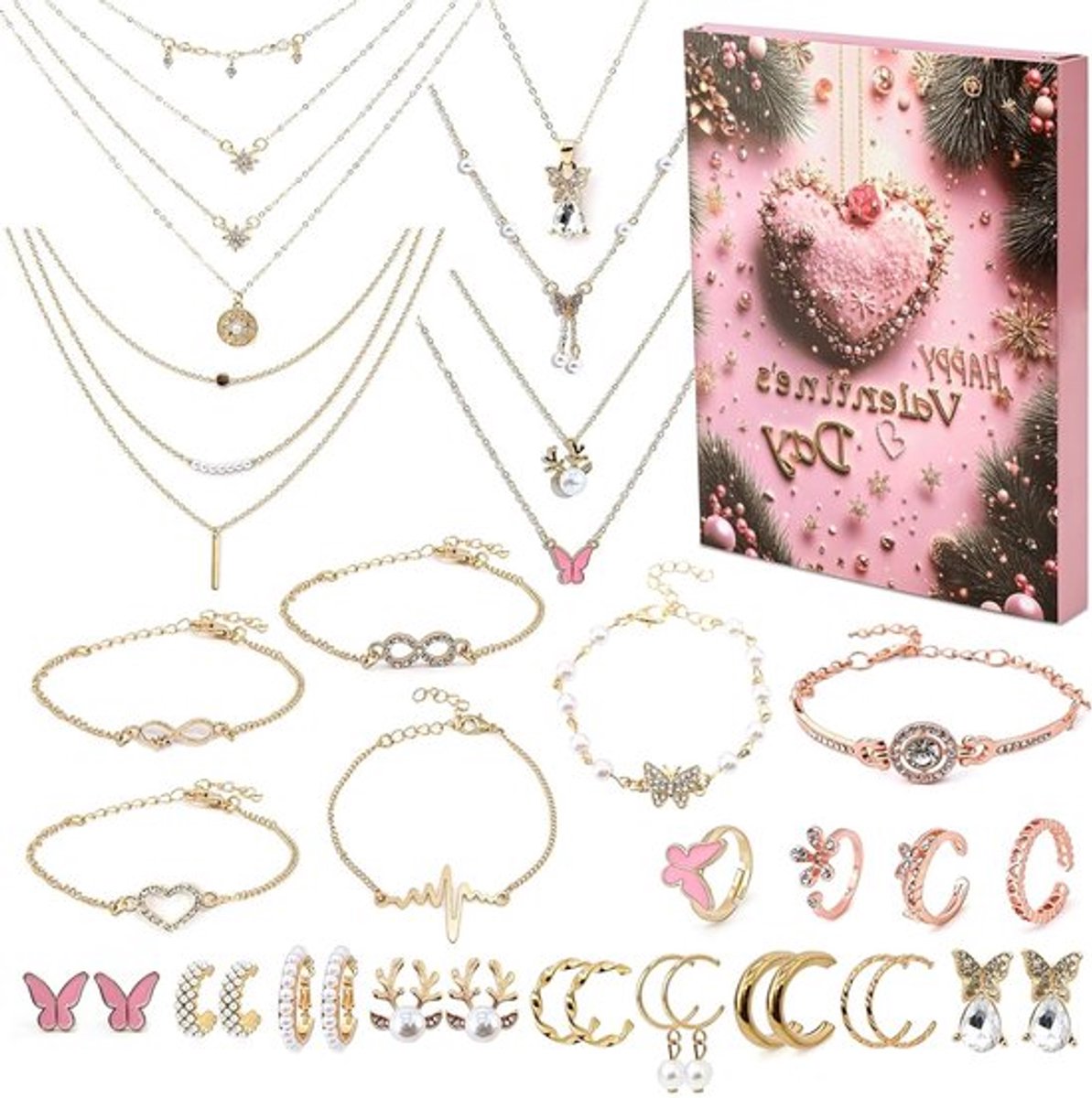 Sieraden Adventskalender met Unieke Geschenken, Luxe Accessoires en Verrassingen voor Elke Dag