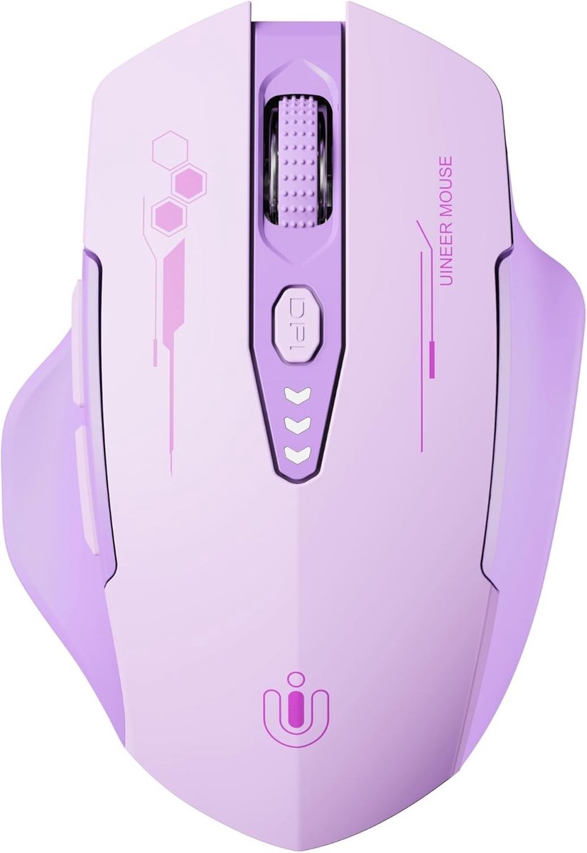 Bluetooth-muis - Paars - Ergonomisch en Oplaadbaar - Geschikt voor Laptop en PC