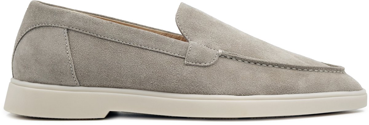 Dutch'D ® Loafer - Instapper - Steen Grijs - Luxe - Sportief - Suede leer - Model Adore Classic - Maat 45