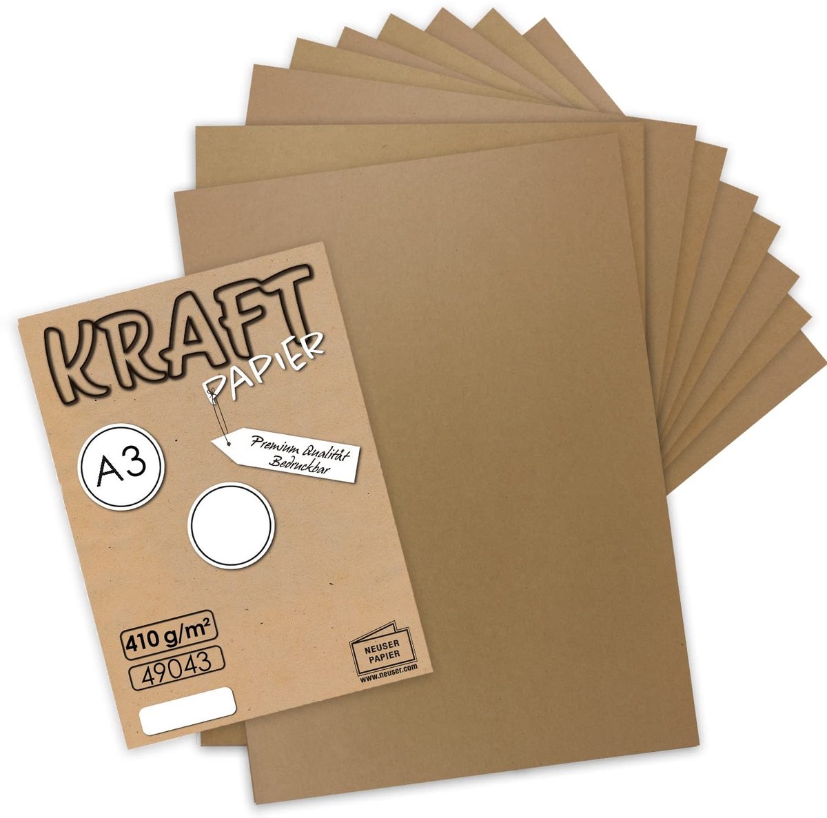 Solidchoice - Vintage Kraftpapier A3 410gr Natuurlijk Bruin