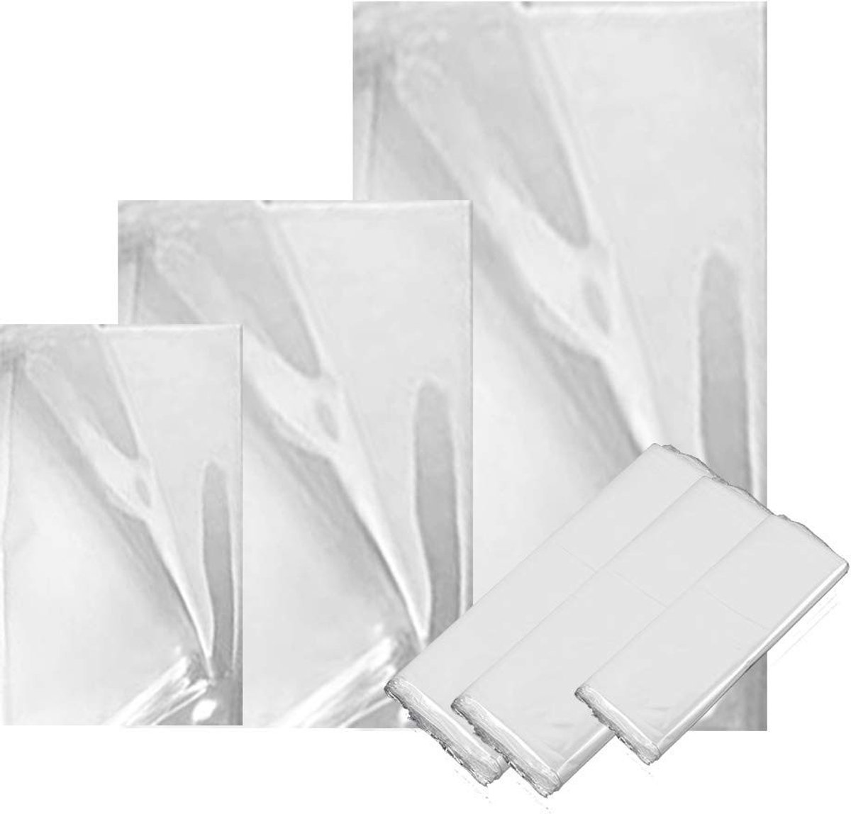 Solidchoice - 300 Stuks Verkrimpbare Verpakkingszakken in Diverse Maten