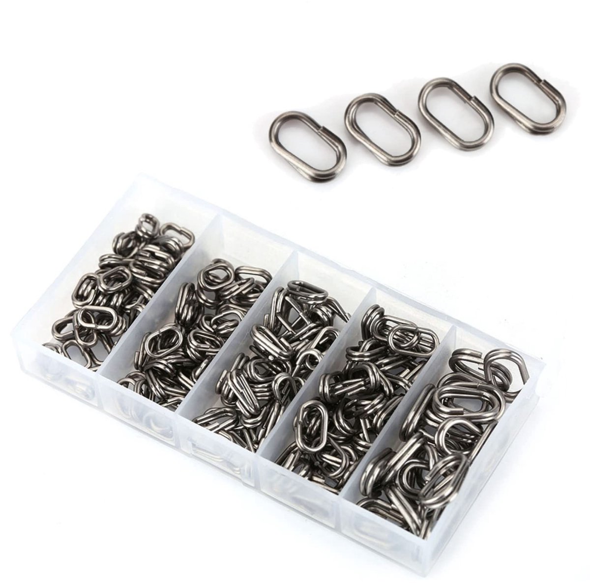 Solidchoice - 100 Stuks RVS Vis Splitringen voor Hengelsport