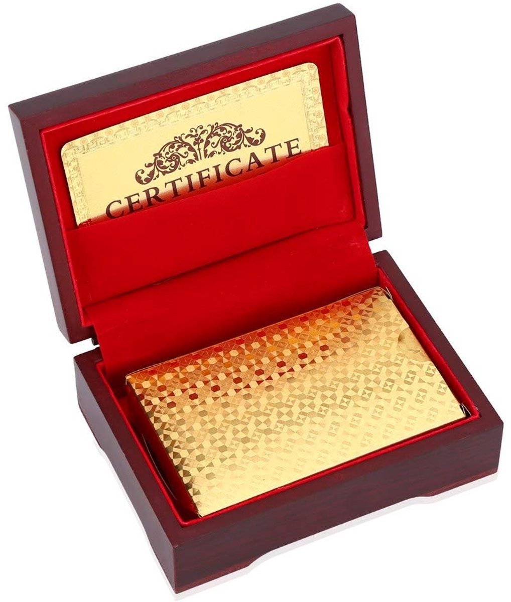 Solidchoice - Luxe Gouden Pokerkaarten met Waterdichte Bescherming
