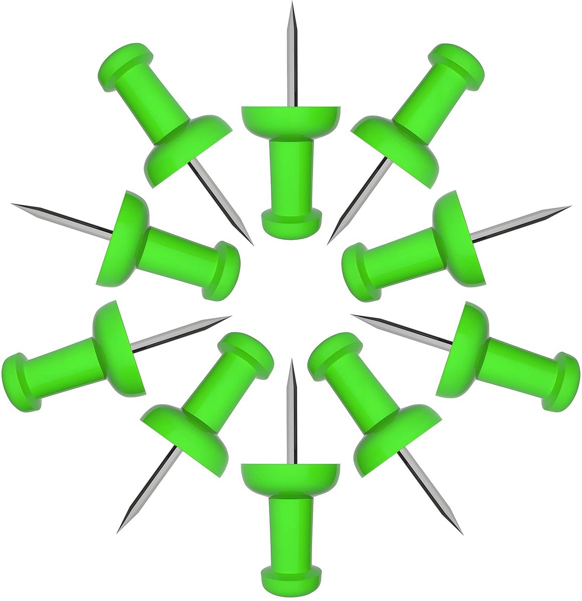 Solidchoice - Push Pins Tacks - 120 Stuks Effen Groene Duim Tacks
