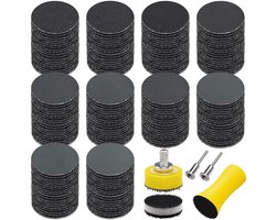 SIQUK 200 Pieces Sanding Discs 25mm Round Sandpaper Grit 180-5000 for Car Polishing Metal Wood - ShopVlot