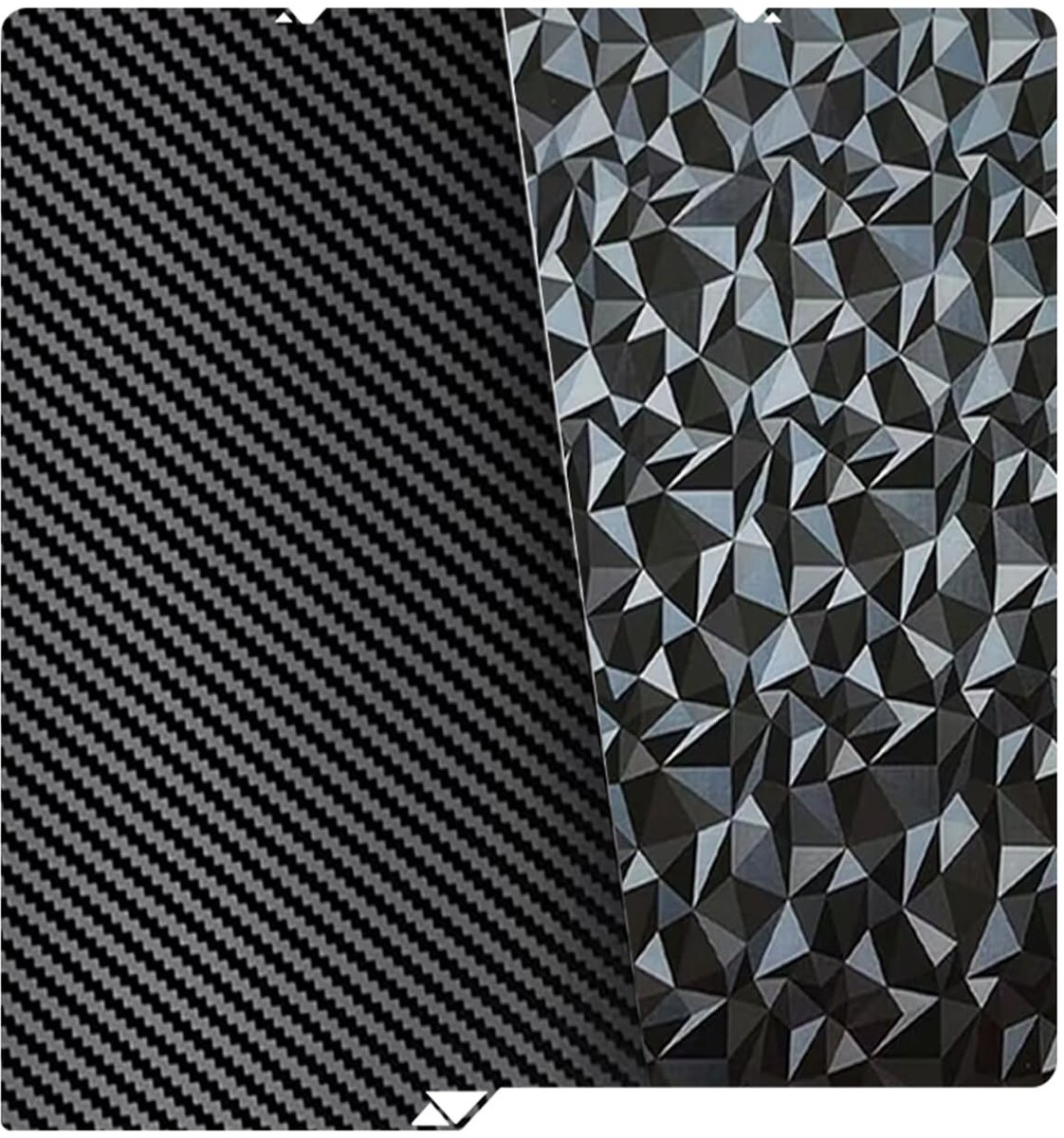 Dubbelzijdig bedrukt PEI printbed PEO-PET 3D-printer Kobra S1 verwarmd bed - koolstofvezel + kleine diamant pla plaat - 264 x 276 mm gestructureerd veerstaal printbed voor Anycubic Cobra S1 - Kobra S1