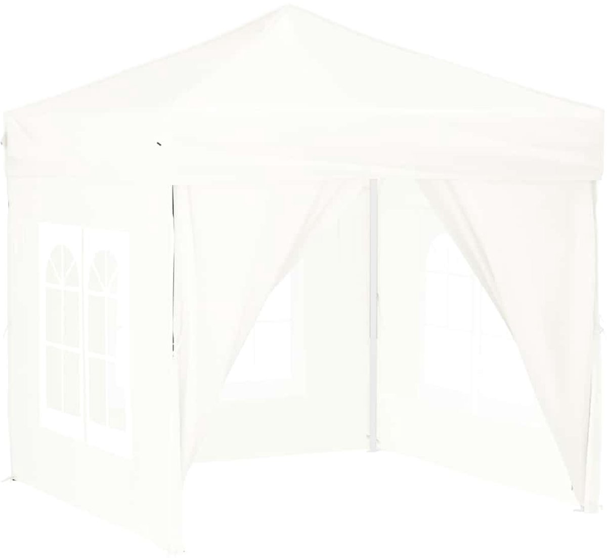 vidaXL Partytent inklapbaar met zijwanden 2x2 m wit